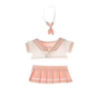 niannyyhouse 20cm Doll Clothes Ties Shirts JK Skirts Sailor Suit 8in Plush Doll Accessories (pink)