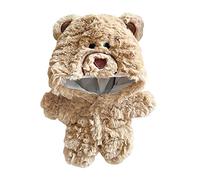niannyyhouse 20cm Plush Doll Clothes Animal Pattern Onesie Dress Up 8in Doll Accessories (Brown)