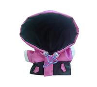 niannyyhouse 20cm Plush Doll Clothes Color Blocking Punching Jacket Coat 8in Doll Accessories (Purple+Black)