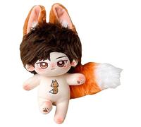 niannyyhouse 20cm Plush Doll Rabbit Ears Boy Tail 8in Humanoid Stuffed Body no Attribute Wearable Clothing Dress Up Gifts (2-with Skeleton)