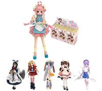 niannyyhouse BJD Blind Box Figurines, Ball Jointed Doll with Clothes, The Ever-Changing Pretty Girl Series, Dress-up Collectible Action Figure (6PCs)
