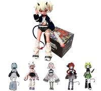 niannyyhouse BJD Blind Box Figurines, Devil Horns Series, 1/8 Scale, Ball Jointed Doll with Clothes, Action Figure Collectable (6PCs)