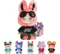 niannyyhouse Plush Doll Blind Box, Street Rock Series, Stuffed Plushies Figures Ornaments, Cute Collectible Figurine Gifts (6PCs)