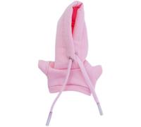 niannyyhouse Plush Doll Clothes, Solid Color Hoodie, 7cm-10cm, Stuffed Animal Dress-Up Accessories (Pink)