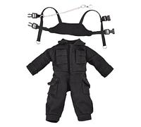 niannyyhouse Tactical Suit Vest Onesies 5 Colors Ob11 1/12 BJD Doll Clothes (Black)