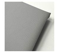 NIANTONG 160cm/62'' Wide Faux Leather Upholstery Fabric by The Meter Litchi Texture Waterproof Vinyl Leatherette for Car Seats, Sofa Chair Furniture, DIY Crafts(Color:light grey)