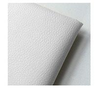 NIANTONG 160cm/62'' Wide Faux Leather Upholstery Fabric by The Meter Litchi Texture Waterproof Vinyl Leatherette for Car Seats, Sofa Chair Furniture, DIY Crafts(Color:white)