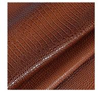 NIANTONG Crocodile Pattern Faux Leather Sheets Glossy PU Faux Leather Upholstery Fabric by the Meter 138cm 54'' Wide for Sofa Chair Seat Cover, DIY Crafts(Color:brown)