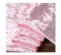 NIANTONG Crushed Velvet Fabric by The Metre 160cm 62'' Wide 4 Way Stretch Velour Material for Apparel Costumes, Sewing DIY Crafts, Home Decorations(Color:pink-2)