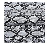 NIANTONG PU Faux Leather Fabric for Upholstery 138x100cm/54''x39'' Snake Skin Pattern Waterproof Leatherette For Hair Bows, Earrings, Seat Cover, DIY Crafts(Color:1)