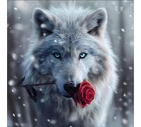 Nianxi DIY Wolf Paint by Numbers Kits for Adults,Animal Painting Kit on Canvas, Color by Numbers Acrylic,Large Adult Paint by Number for Home Wall Decor,Gifts (Wolf)