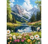 Nianxi Field Paint by Numbers for Adults,Mountain Painting by Numbers Kits Canvas,DIY Easy Cheerful Painting for Beginners,Gifts,Wall Decor (Valley)