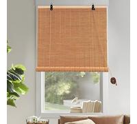 NIANXIN Natural Bamboo Roller Blinds,Roman Shades with Lift,Window Roll Up Blinds for Home,Light Filtering,Privacy,For Indoor Outdoor,Customizable 45-165cm Wide,60-300cm High