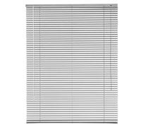 NIANXINN Aluminium Venetian Blinds Silver,Blackout Horizontal Blinds, Privacy Shade Metal Window Blinds,Easy Fit Slat Curtains,for Home Office,Custom Color,Width x Height (50cm x 100cm(20in x 39in)