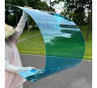 NIANXINN Polycarbonate Roofing Sheet, Lightweight Blue Clear Acrylic Plastic Sheet,Greenhouse Roofing Cladding,Rain Canopy,Outdoor Porch Shade Patio Roof Cover,Easy Cut (60cm x 1m(2 x 3.3ft))