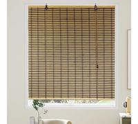 NIANXINN Roller Blind Brown Bamboo,Outdoor Blackout Bamboo Blinds,Light Filtering Patio Roll Up Sunshade Natural Wooden Curtains Roman Blind for Windows,Custom,Width x Height (65cm x 100cm)