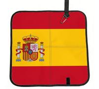 Nianyuer 40cm Foldable Seat Cushion, Waterproof Portable Spanish flag Print Stadium Seat Pad, Outdoor Sitting Mat for Football, Hiking, Camping & Picnics