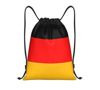 Nianyuer germany flag Print Drawstring Backpack Gym Bag Lightweight Sport Sackpack Foldable Gym Sack M
