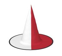 Nianyuer Halloween Witch Hat for Adults,Flag of Malta Print Spooky Pointed Hat,Lightweight Party Costume Headwear
