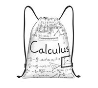 Nianyuer Math Geometry G alculus Print Drawstring Backpack Gym Bag Lightweight Sport Sackpack Foldable Gym Sack M
