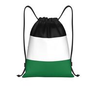 Nianyuer Palestine flag Print Drawstring Backpack Gym Bag Lightweight Sport Sackpack Foldable Gym Sack S