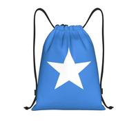 Nianyuer Somali flag Print Drawstring Backpack Gym Bag Lightweight Sport Sackpack Foldable Gym Sack S