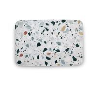 Niapessel Bath Mat,Bathmat, Bath Mats for Bathroom Floor, Natural Stone Granite Print Shower Rug Small Coral Velvet Absorbent Soft Washable for Door Entrance, Tub Side, Sink Front, Vanity