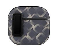 Niapessel for AirPods 4 Case, 60s Retro Rhombus Abstract Print Compatible with Apple Airpods 4th Generation Case for Women Men, PC Hard Shell Full Protective Case Cover