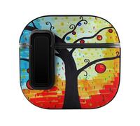 Niapessel for AirPods 4 Case, Aesthetic Trippy Color Tree Print Compatible with Apple Airpods 4th Generation Case for Women Men, PC Hard Shell Full Protective Case Cover