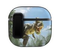 Niapessel for AirPods 4 Case, Ancient Dinosaur Print Compatible with Apple Airpods 4th Generation Case for Women Men, PC Hard Shell Full Protective Case Cover
