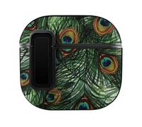 Niapessel for AirPods 4 Case, Beautiful Peacock Feather Print Compatible with Apple Airpods 4th Generation Case for Women Men, PC Hard Shell Full Protective Case Cover