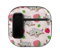 Niapessel for AirPods 4 Case, Cartoon Koala Bear Strawberry Print Compatible with Apple Airpods 4th Generation Case for Women Men, PC Hard Shell Full Protective Case Cover