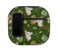 Niapessel for AirPods 4 Case, Cartoon Koalas and Leaf Print Compatible with Apple Airpods 4th Generation Case for Women Men, PC Hard Shell Full Protective Case Cover