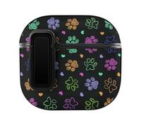 Niapessel for AirPods 4 Case, Colorful Doodle Paw Print Print Compatible with Apple Airpods 4th Generation Case for Women Men, PC Hard Shell Full Protective Case Cover