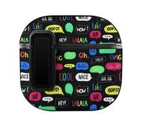 Niapessel for AirPods 4 Case, Colorful Speech Bubble Print Compatible with Apple Airpods 4th Generation Case for Women Men, PC Hard Shell Full Protective Case Cover