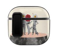 Niapessel for AirPods 4 Case, Contemporary Art Collage Print Compatible with Apple Airpods 4th Generation Case for Women Men, PC Hard Shell Full Protective Case Cover