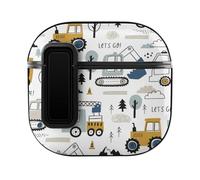 Niapessel for AirPods 4 Case, Cute Car Childish Cartoon Print Compatible with Apple Airpods 4th Generation Case for Women Men, PC Hard Shell Full Protective Case Cover