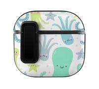 Niapessel for AirPods 4 Case, Cute Cartoon Octopus Print Compatible with Apple Airpods 4th Generation Case for Women Men, PC Hard Shell Full Protective Case Cover