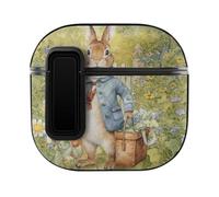 Niapessel for AirPods 4 Case, Cute Cartoon Rabbit Print Compatible with Apple Airpods 4th Generation Case for Women Men, PC Hard Shell Full Protective Case Cover