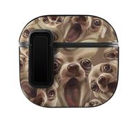 Niapessel for AirPods 4 Case, Cute Chihuahua Dog Print Compatible with Apple Airpods 4th Generation Case for Women Men, PC Hard Shell Full Protective Case Cover