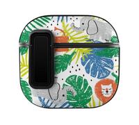 Niapessel for AirPods 4 Case, Cute Jungle Animals Print Compatible with Apple Airpods 4th Generation Case for Women Men, PC Hard Shell Full Protective Case Cover