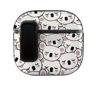 Niapessel for AirPods 4 Case, Cute Koala's Faces Print Compatible with Apple Airpods 4th Generation Case for Women Men, PC Hard Shell Full Protective Case Cover