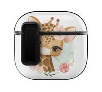 Niapessel for AirPods 4 Case, Cute Lovely Giraffe Print Compatible with Apple Airpods 4th Generation Case for Women Men, PC Hard Shell Full Protective Case Cover