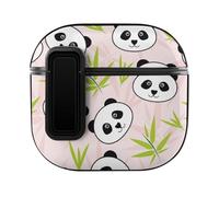 Niapessel for AirPods 4 Case, Cute Panda Print Compatible with Apple Airpods 4th Generation Case for Women Men, PC Hard Shell Full Protective Case Cover