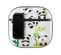 Niapessel for AirPods 4 Case, Cute Pandas Print Compatible with Apple Airpods 4th Generation Case for Women Men, PC Hard Shell Full Protective Case Cover