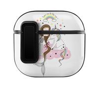 Niapessel for AirPods 4 Case, Cute Unicorn and Beautiful Mermaid Print Compatible with Apple Airpods 4th Generation Case for Women Men, PC Hard Shell Full Protective Case Cover