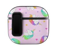 Niapessel for AirPods 4 Case, Cute Unicorn Print Compatible with Apple Airpods 4th Generation Case for Women Men, PC Hard Shell Full Protective Case Cover