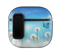 Niapessel for AirPods 4 Case, Dandelions with Butterfly Print Compatible with Apple Airpods 4th Generation Case for Women Men, PC Hard Shell Full Protective Case Cover