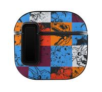 Niapessel for AirPods 4 Case, Dinosaur Grunge Texture Print Compatible with Apple Airpods 4th Generation Case for Women Men, PC Hard Shell Full Protective Case Cover