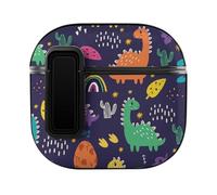 Niapessel for AirPods 4 Case, Dinosaurs Cute Doodle Style Print Compatible with Apple Airpods 4th Generation Case for Women Men, PC Hard Shell Full Protective Case Cover